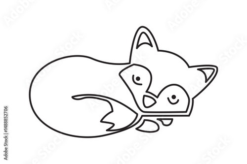 sleeping fox, Cozy Fall SVG design  Fall lettering design