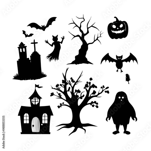 halloween vector set