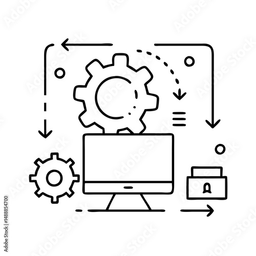 software deployment icon, software deployment vector illustration-simple illustration of software deployment , perfect for software deployment logos and icons