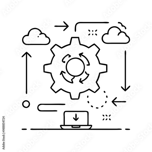 software deployment icon, software deployment vector illustration-simple illustration of software deployment , perfect for software deployment logos and icons