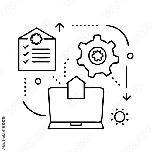 software deployment icon, software deployment vector illustration-simple illustration of software deployment , perfect for software deployment logos and icons