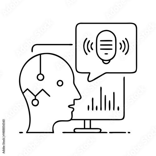 speech recognition icon, speech recognition vector illustration-simple illustration of speech recognition , perfect for speech recognition logos and icons