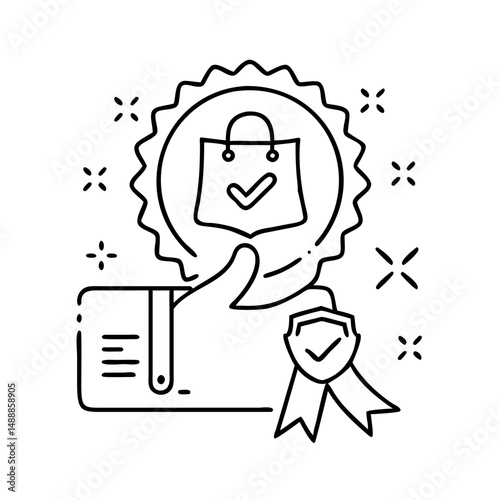trusted seller badge icon, trusted seller badge vector illustration-simple illustration of trusted seller badge , perfect for trusted seller badge logos and icons