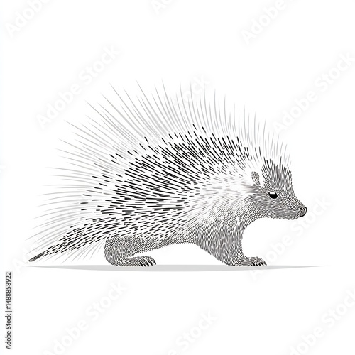 Porcupine with Sharp Quills 