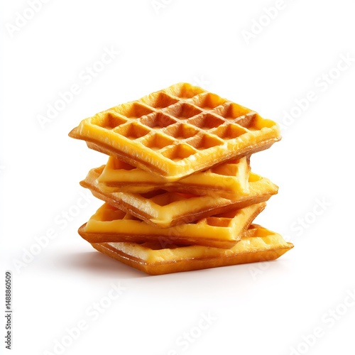 stack of crispy waffles 