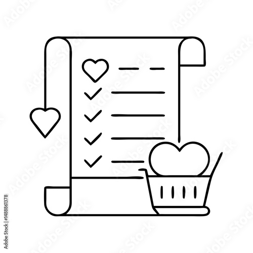 wishlist icon, wishlist vector illustration-simple illustration of wishlist , perfect for wishlist logos and icons