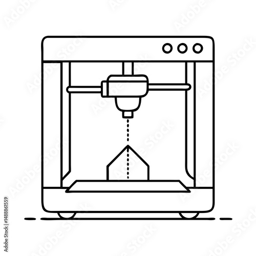 3d printer icon, 3d printer vector illustration-simple illustration of 3d printer , perfect for 3d printer logos and icons