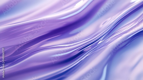 Iridescent Purple and Blue Liquid Waves Abstract Background