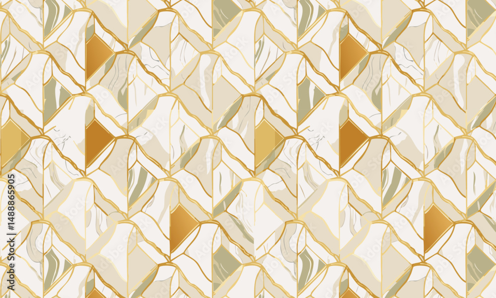 Luxury Gold Geometric & Abstract Seamless Pattern 