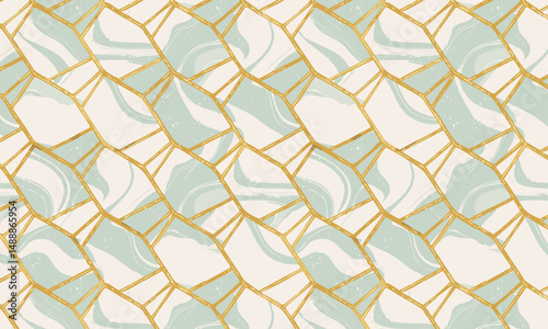 Luxury Gold Geometric & Abstract Seamless Pattern 