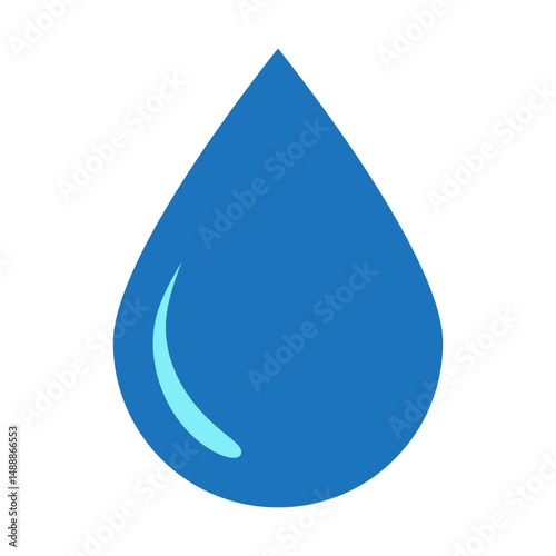 Drop icon. Blue water drop icon.