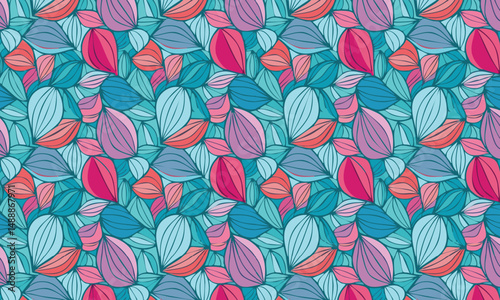 Abstract Organic Petal Seamless Pattern