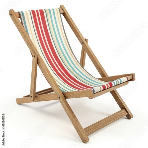 beach chair isolated on white