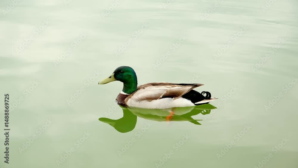 Mallard Duck Swimming in the Lake Mallard Duck Swimming in the Lake