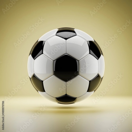 Soccer ball with black and white stripes