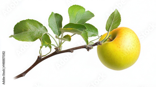 Fresh Beginnings: Apple Tree Branch with Young Green Leaves

 photo