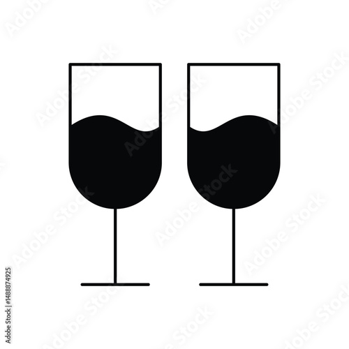 Casino Drinks Vector icon