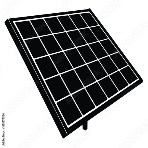 black and white solar panel