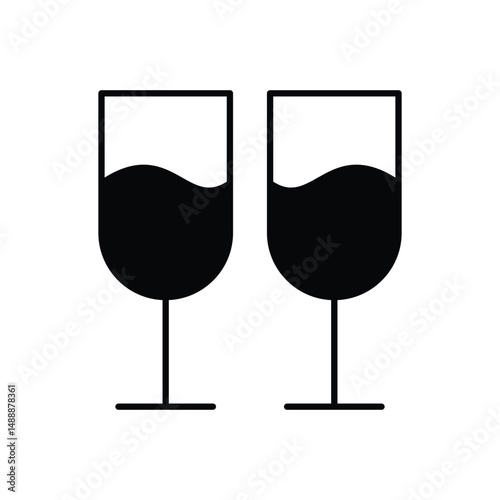 Casino Drinks Vector icon