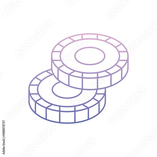 Poker Chip Vector icon