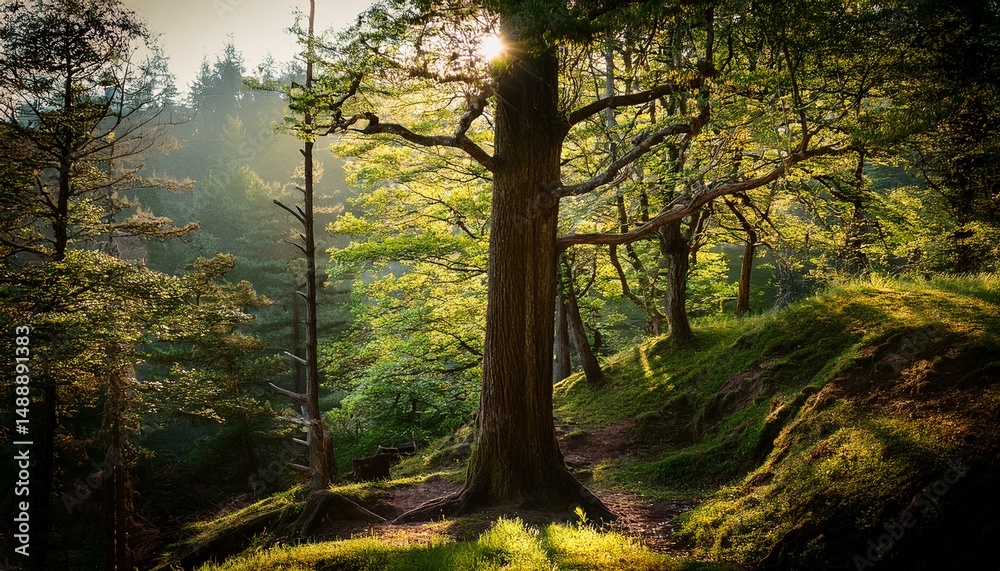 Naklejka premium tree in the woods