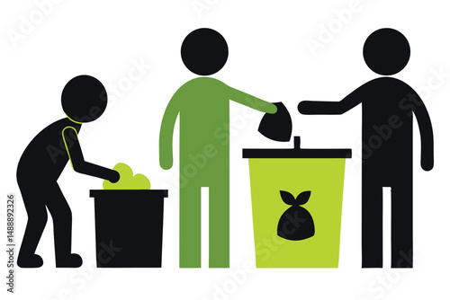 Business people holding hands form a team symbol, a collaborative silhouette design for the office