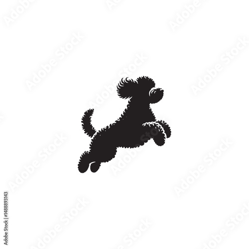 Lagotto Romagnolo Dog Silhouette – A charming outline of this curly-coated truffle hunter, showcasing its compact build, lively posture, and loyal temperament in clean vector form.

