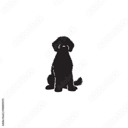 Lagotto Romagnolo Dog Silhouette – A charming outline of this curly-coated truffle hunter, showcasing its compact build, lively posture, and loyal temperament in clean vector form.
