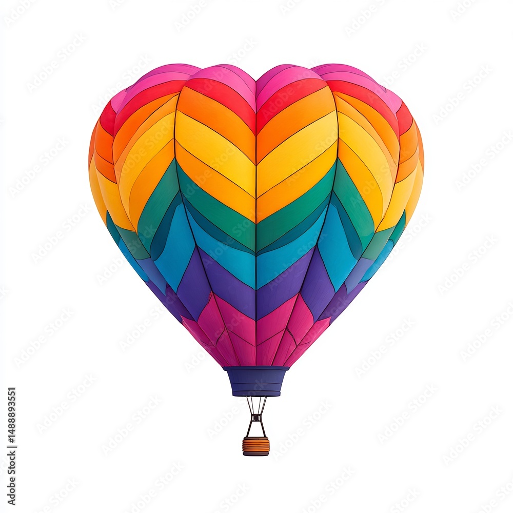 Fototapeta premium Heart Balloon Floating in Sky