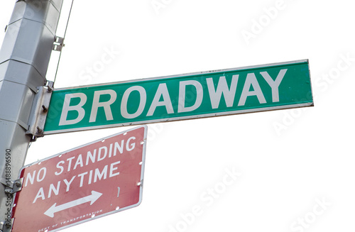Broadway street sign in New York City.