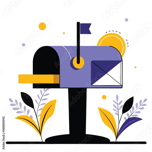 Conceptual Illustration Depicting the Notion of a Mailbox as a Communication Hub