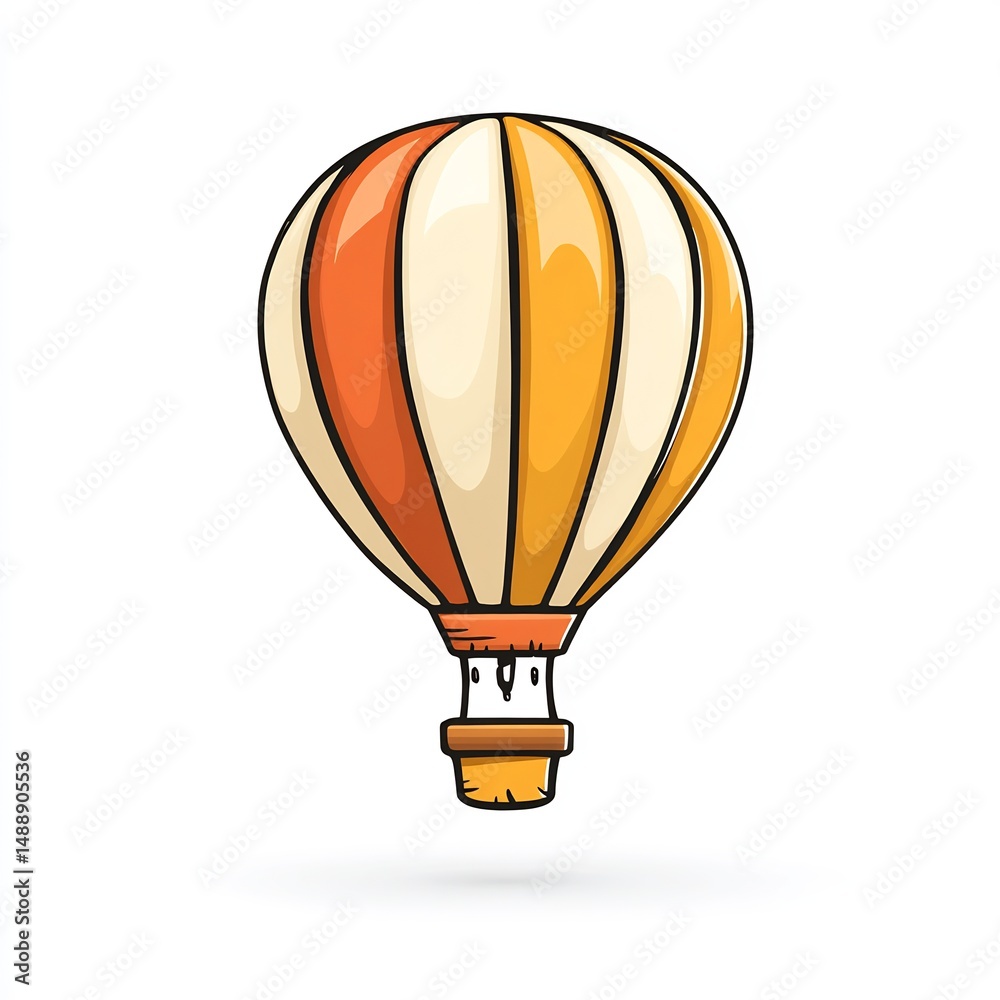 Fototapeta premium hot air balloon icon travel logo 