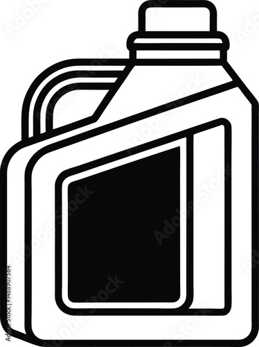 a motor oil container isolated silhouette