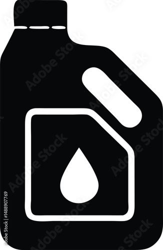 a motor oil container isolated silhouette