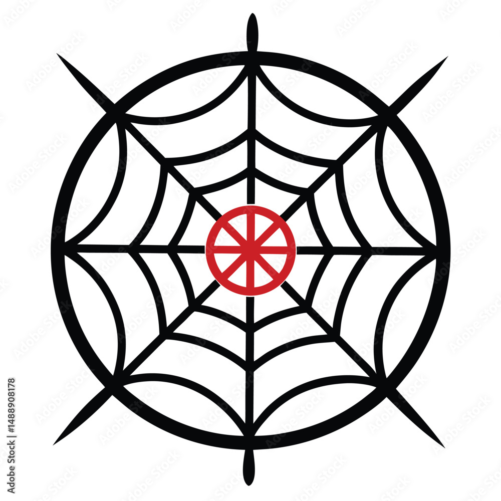 Fototapeta premium -spider-web-shape-forming-a-dreamcatcher-concept--.eps
