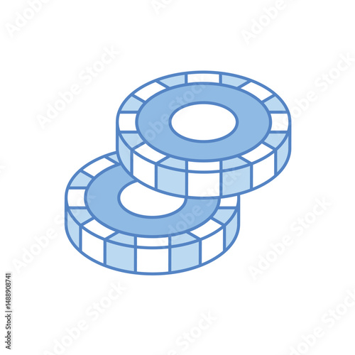 Poker Chip Vector icon