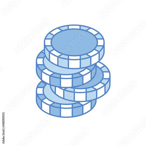 Stack Of Chips Vector icon