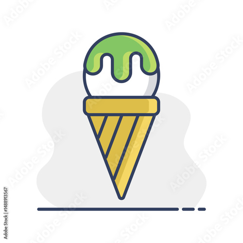 Ice Cream vector icon. Fast food sign