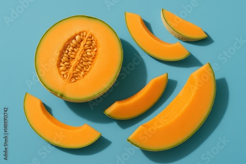 cantaloupe melon slices