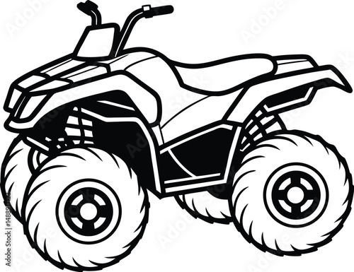 modern atv quad bike silhouette