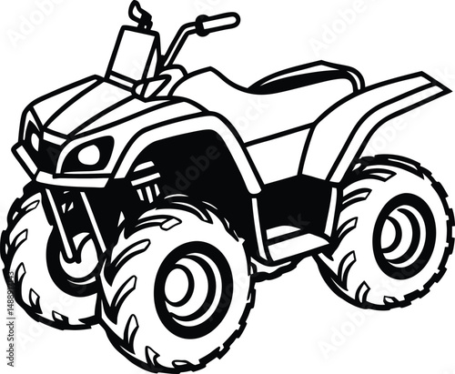modern atv quad bike silhouette
