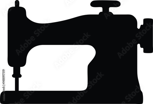 old sewing machine silhouette