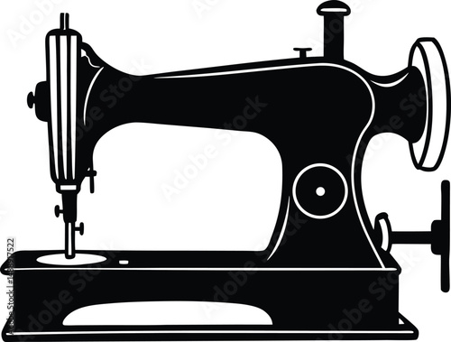 old sewing machine silhouette