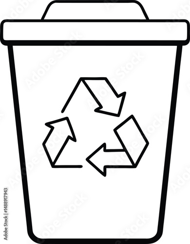 recycle bin icon silhouette