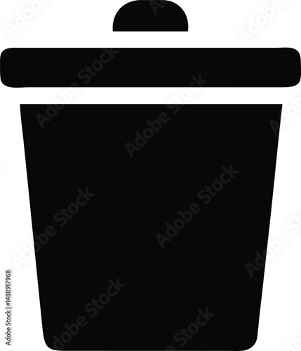 recycle bin icon silhouette