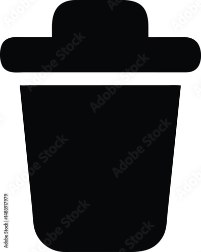 recycle bin icon silhouette