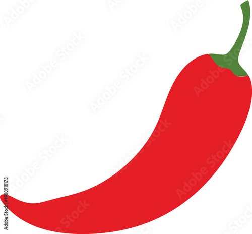 red hot chili pepper isolated silhouette