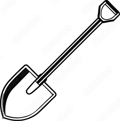 shovel isolated silhouette