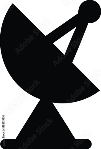 silhouette satellite dish antenna