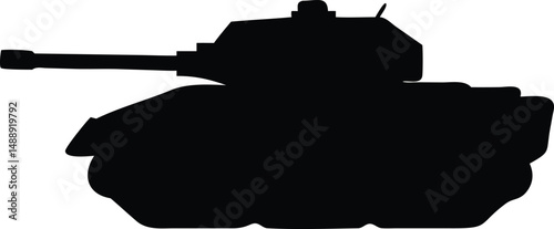 tank isolated silhouette 
